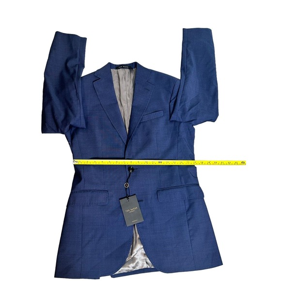 NWT Ted Baker Endurance Jarrow CT Wool 36 R Regular Fit $898 Blue Jacket - Picture 9 of 16